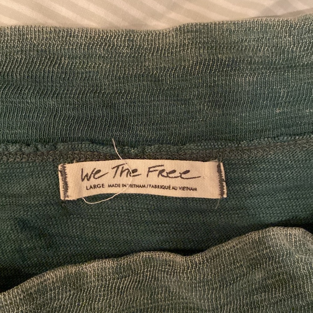 We The Free Olive Green Off-Shoulder Sweater - Picture 4 of 16